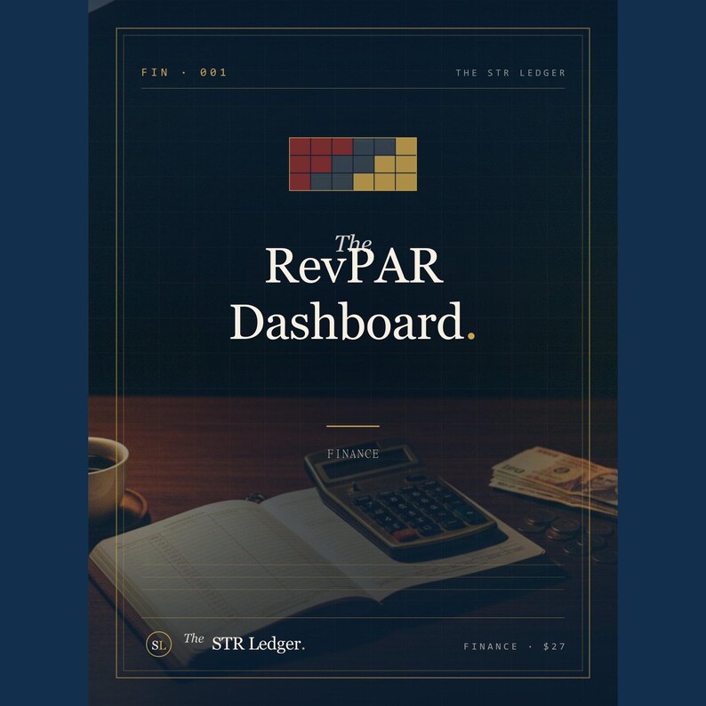 RevPAR Dashboard – STR Revenue Tracker (Excel, Google Sheets) afbeelding 1