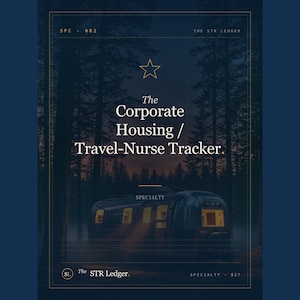 Mid-Term Rental Tracker — Furnished Finder + Travel Nurse + Corporate Housing Pipeline Spreadsheet — Excel image 1