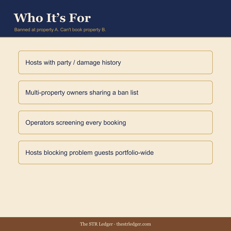 Airbnb Guest Screening Checklist + Ban List Spreadsheet — STR Host Risk Management Tool — Excel image 3
