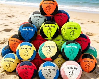 Handmade Soccer Hacky Sack Footbag,Soft Juggling Ball,Kick Sack Ball, Outdoor Beach Game Toy, Retro 90s Sports Gift,Sports Lover Gift