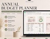 Annual Budget Planner Google Sheets | Monthly Finance Tracker (Digital Download)