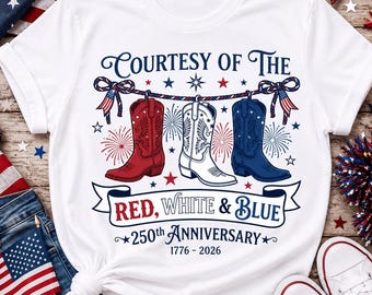 Avec l'aimable autorisation de The Patriotic Cowboy Boots 4 juillet PNG, 250e anniversaire PNG, sublimation PNG (téléchargement numérique)