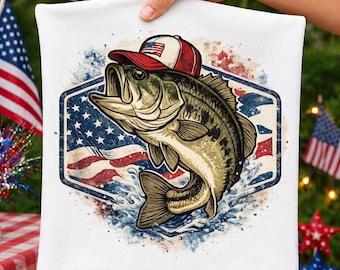 Accro à la liberté de pêche à l'achigan PNG, patriotique Camo Bass Fishing PNG, conception patriotique de t-shirt de poche du 4 juillet, sublimation de pêche des Etats-Unis