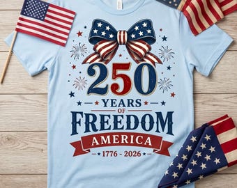 250e verjaardag, png, sublimatieontwerp patriottische strik, 250 jaar vrijheid Amerika 1776 2026, Coquette-shirt 4 juli, USA Pride, png PNGEgg