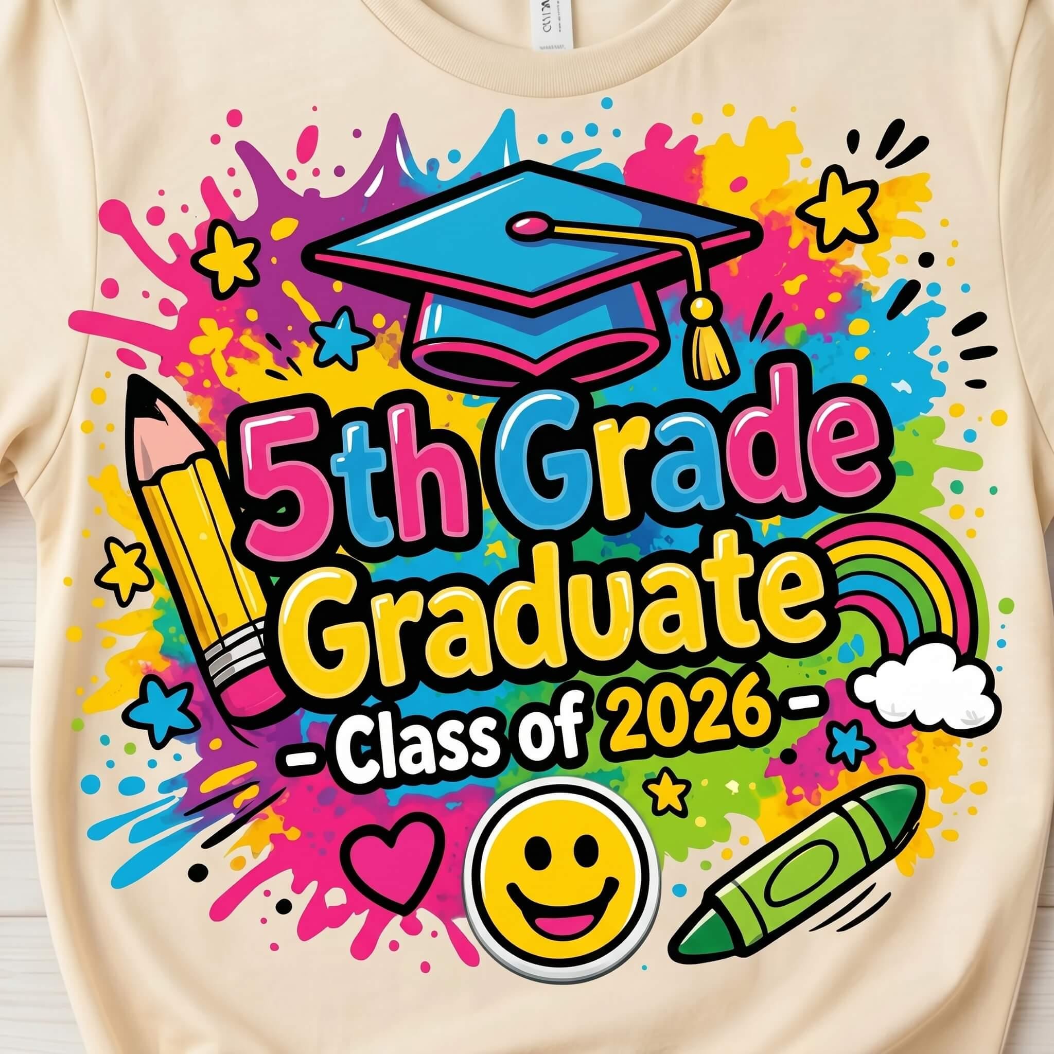 5th Grade Graduation 2026 PNG Bundle, Fifth Grade Graduation Sign My ...