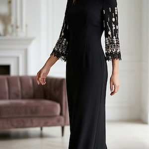 formal black tie dresses with sleeves for Women Over 60 New Arrivals