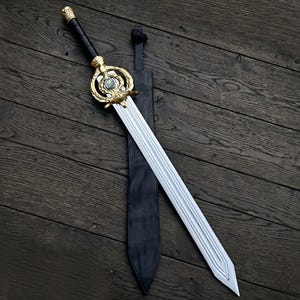 Réplica artesanal de la espada Amanecer de Skyrim - Accesorio de cosplay y regalo coleccionable de fantasía