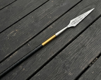 Handcrafted Medieval Spear | Viking Style Steel Spear | Cosplay, LARP & Wall Decor