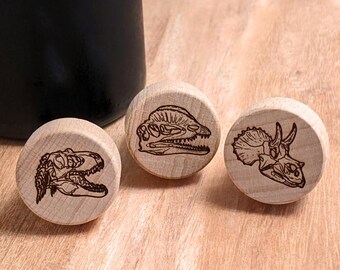 Dinosaurier Schädel Weinkorken Set | Jura | Kreidezeit