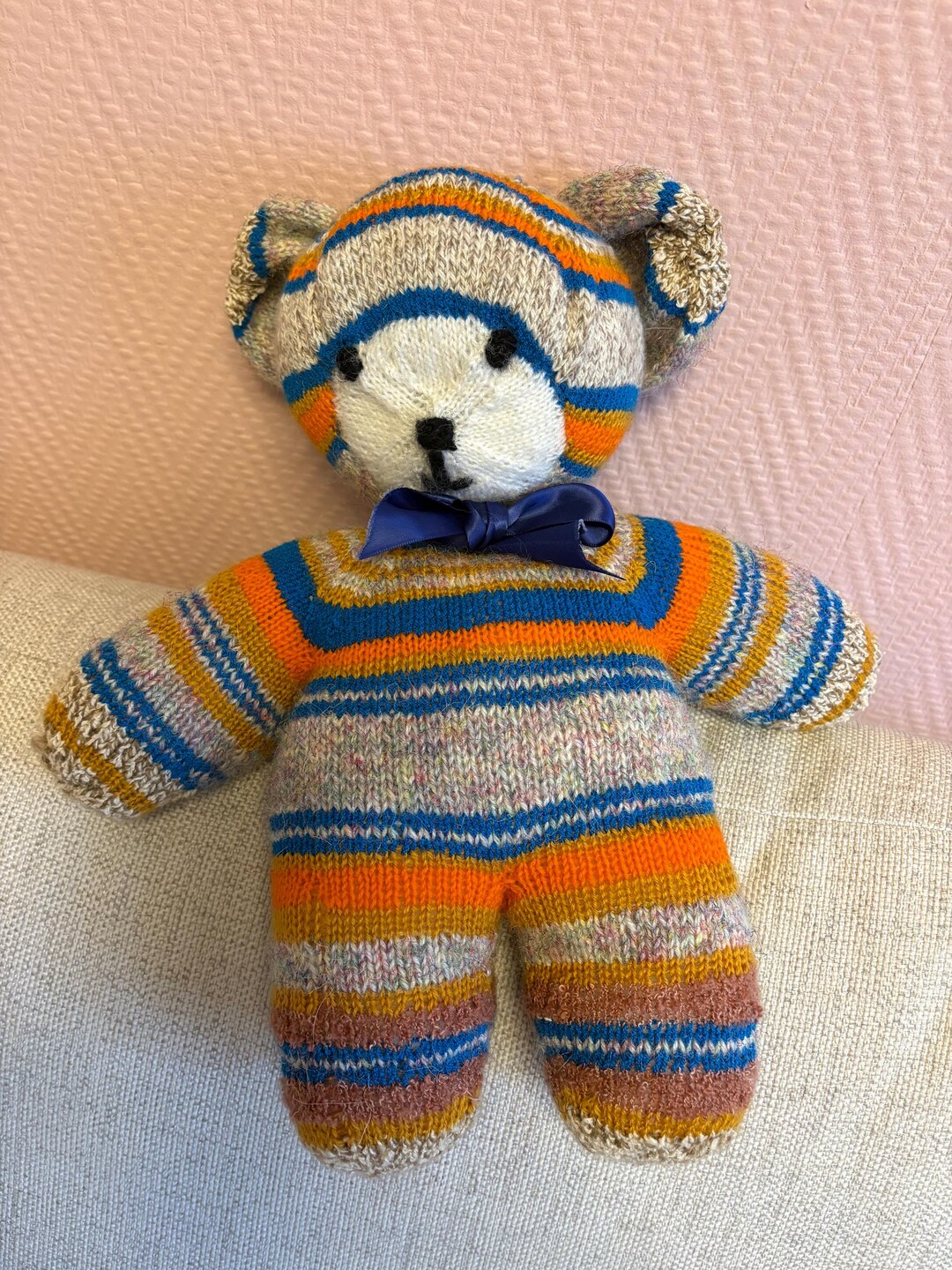 Knitted Teddy Bear - Etsy