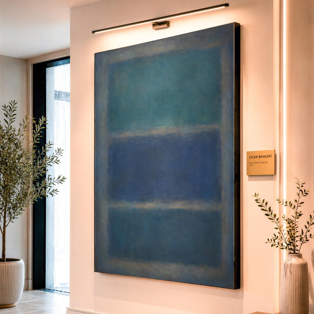 Mark Rothko Blue Abstract Canvas Print, Modern Color Field Design in ...