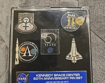 NASA Kennedy Space Center 50th Anniversary 5 Pin Set Limited Edition 500 Sets