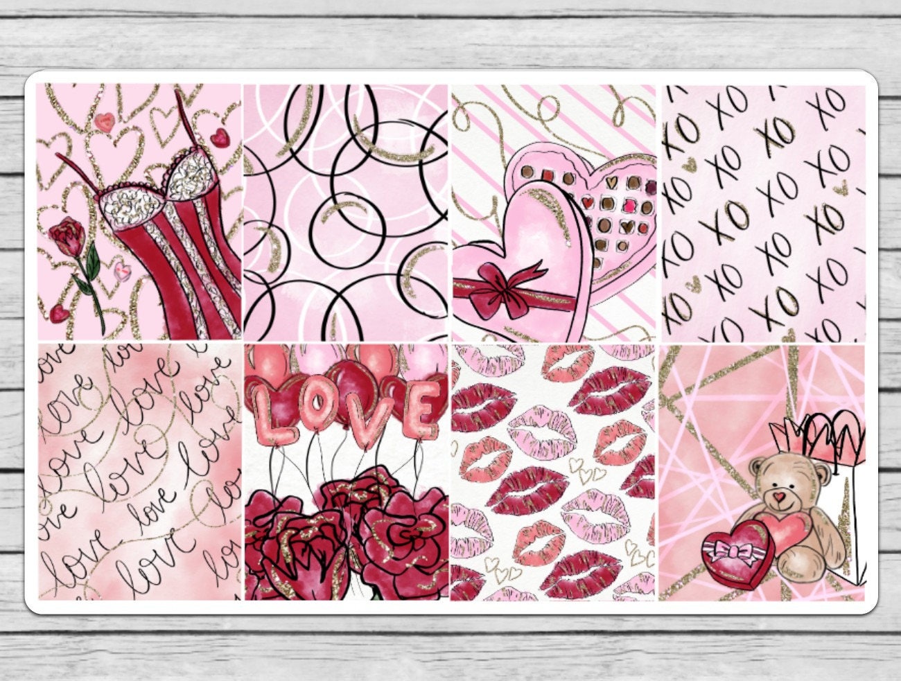 XOXO Full Box Planner Stickers