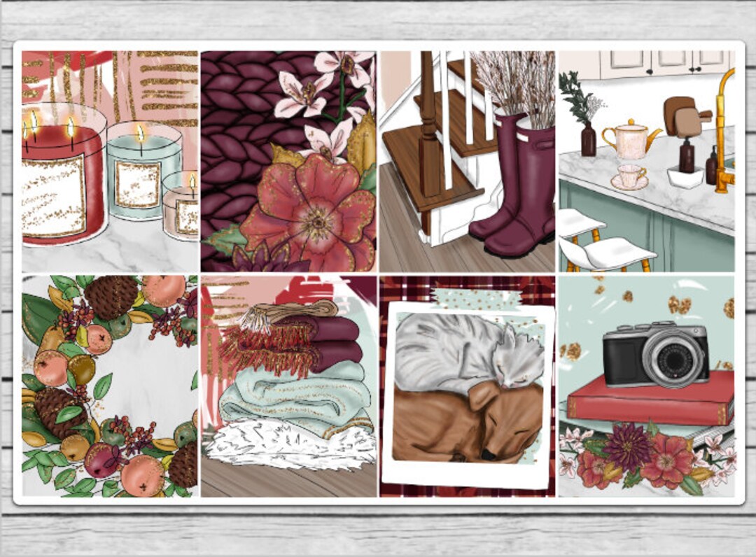 Cozy Farmhouse Full Box Planner Stickers - Etsy