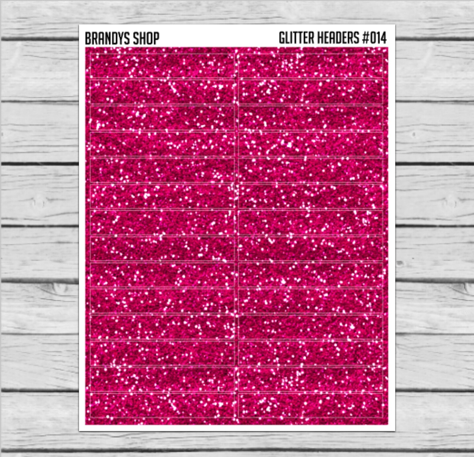 Glitter Header Planner Stickers 014 Etsy