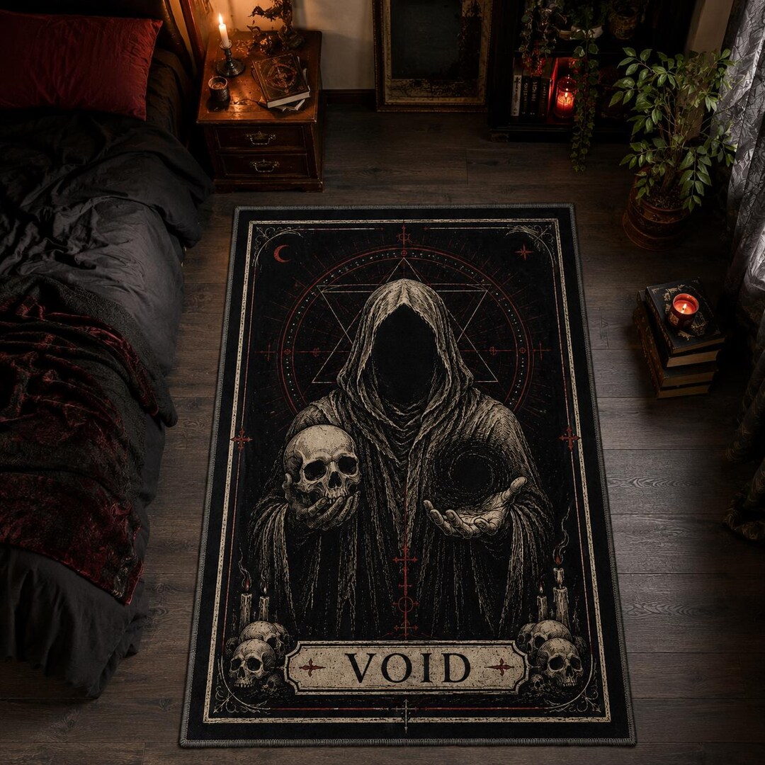 Void Gothic Area Rug for Dark Academia Occult Room Decor - Etsy