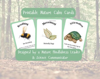 Kids Nature Calm Cards | Mindfulness, Emotional Regulation (Digital Download)
