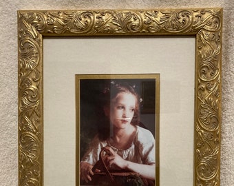 Vintage Gold Ornate Frame 8 X 10 Inner Wood Wide Molding Corners Side ...