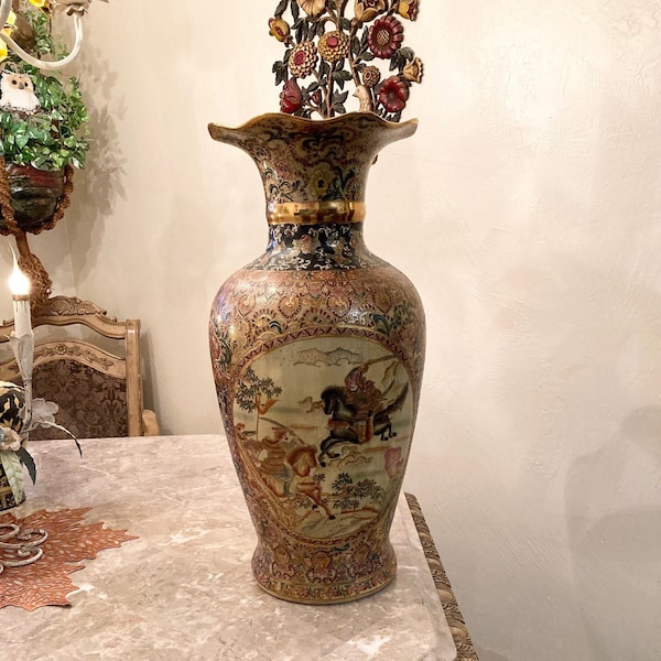 Oriental Floor Vase Etsy