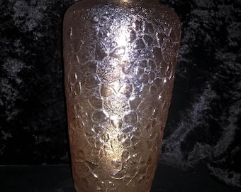 Carnival Glass Vase Golden Flowers by Jenkins Glass (Pickle Jar)