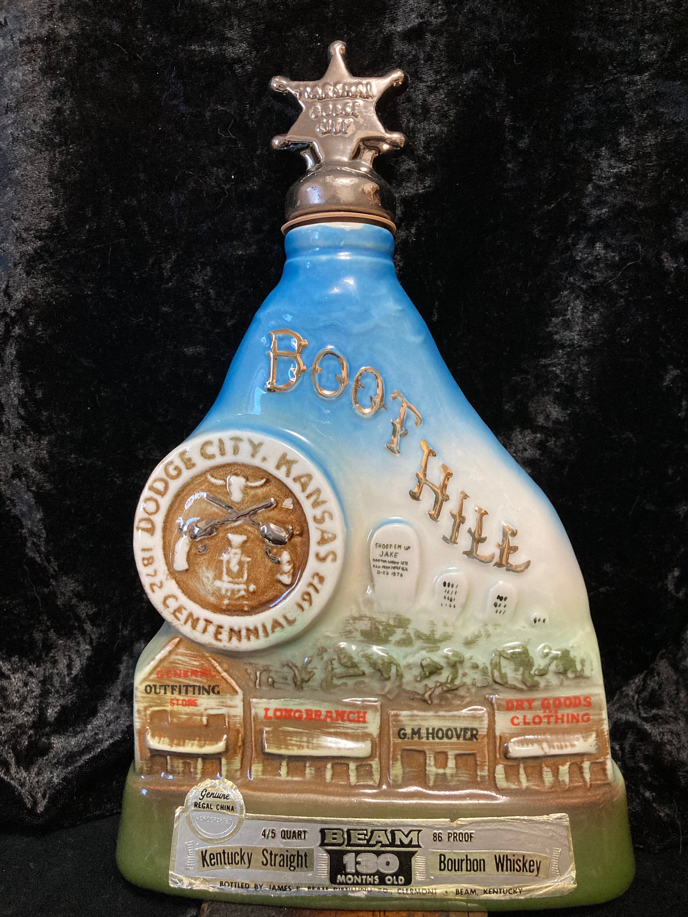 Jim Beam Decanter Boot Hill, Dodge City, Kansas 1972 - Etsy