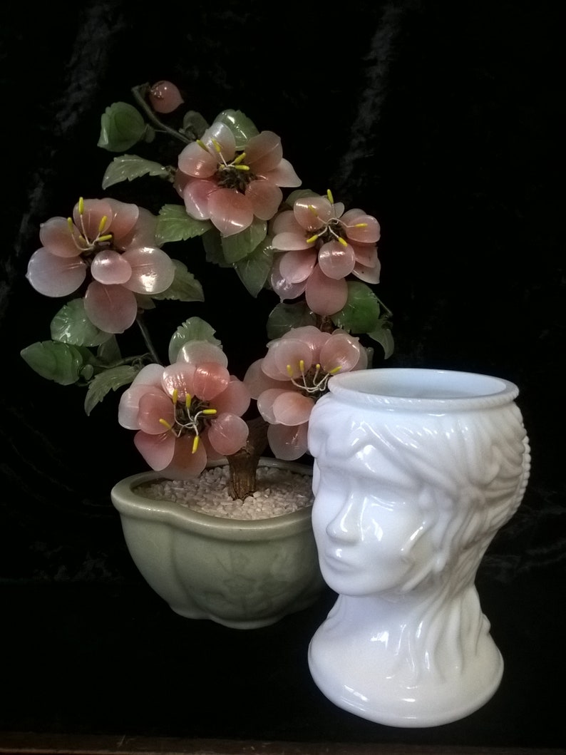 Victorian Milk Glass Head Vase Etsy