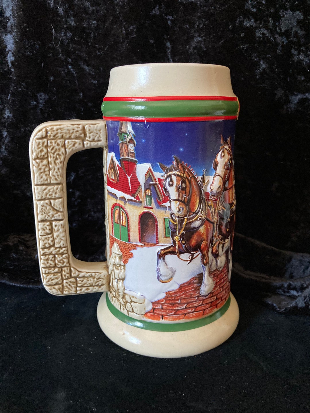 Budweiser Holiday Stein 1998 Grant's Farm Holiday - Etsy
