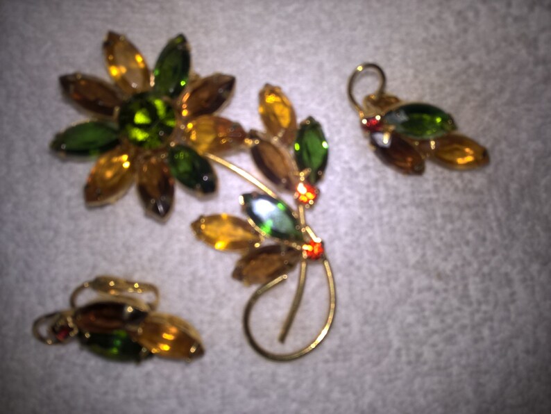 Brooch /& Earrings Juliana Jewelry Set