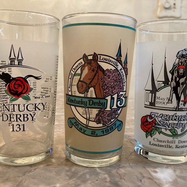 Kentucky Derby Glass Etsy