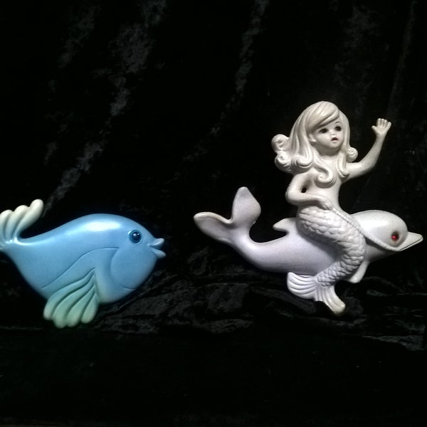 Mermaid & Dolphin  Bath Decor