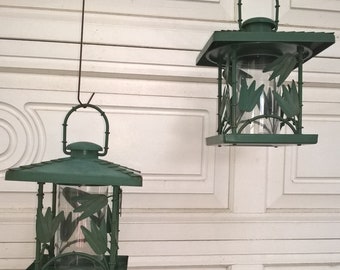 Chinese Lanterns Can be used as Bird Feeders also  Set of 2  Yard Decor
