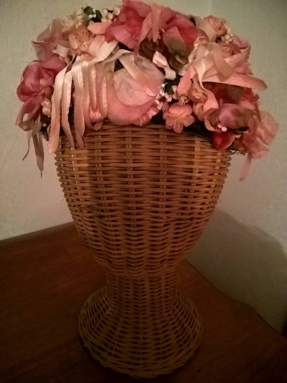 Flowered Pillbox Hat - image 1