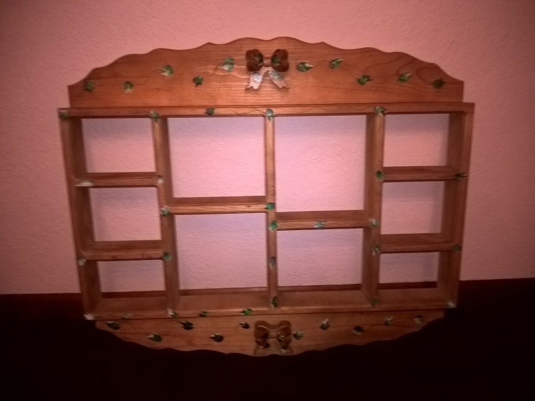 Knick Knack Wall Shelf 30 Wide X 26 Tall Solid Wood Etsy