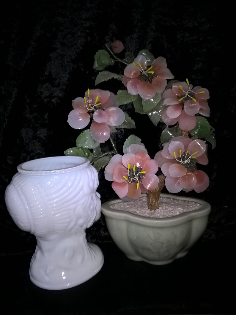 Victorian Milk Glass Head Vase Etsy