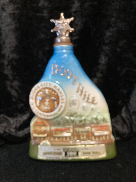 Jim Beam Decanter Boot Hill, Dodge City, Kansas 1972 - Etsy