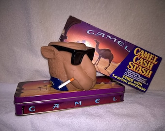 Camel Collectibles, Drink Holder and Tin