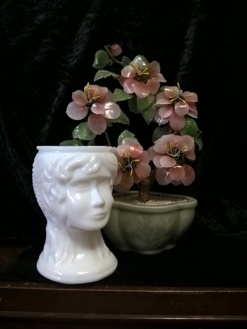 Victorian Milk Glass Head Vase Etsy