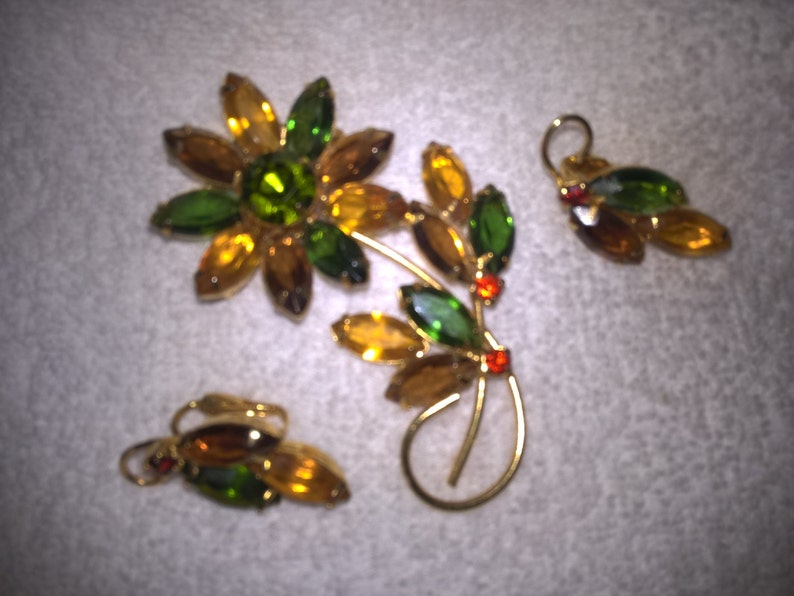 Brooch /& Earrings Juliana Jewelry Set