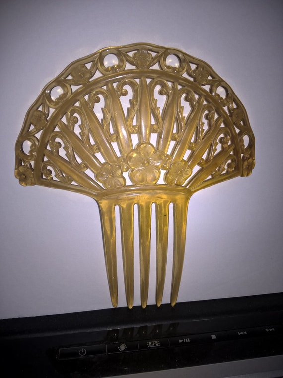 Large Art Nouveau Hair Comb - Etsy display picture 2