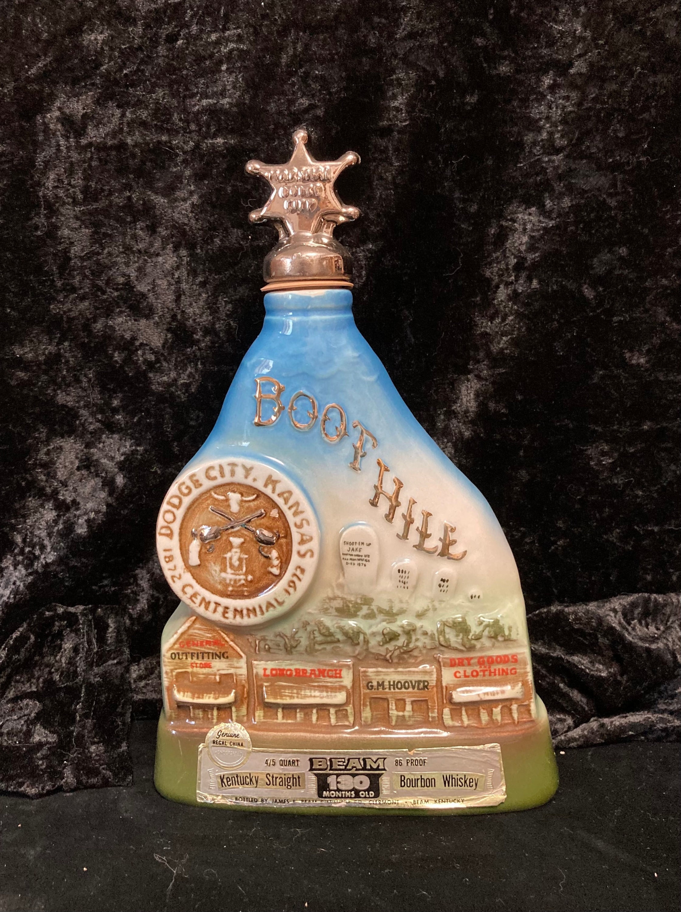 Jim Beam Decanter Boot Hill, Dodge City, Kansas 1972 - Etsy
