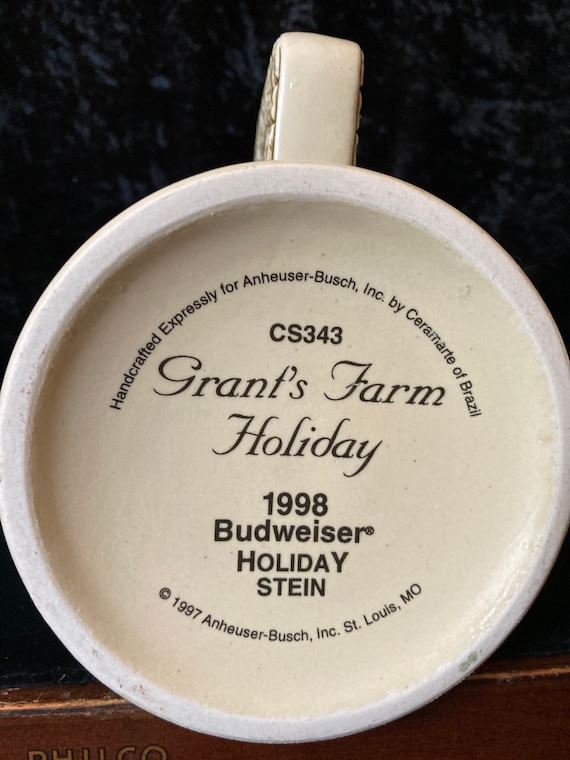 Budweiser Holiday Stein 1998 Grant's Farm Holiday - Etsy