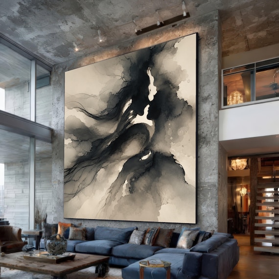 Romantic Couple Silhouette Canvas, Abstract Love Art, Intimate Embrace Wall Decor, Black and White Canvas Print, canvas painting,gift,