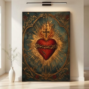 Flaming Heart Frame - Etsy