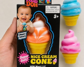 Brinquedo antiestresse em formato de casquinha de sorvete, brinquedo macio e estimulante para atividades sensoriais | Nee doh