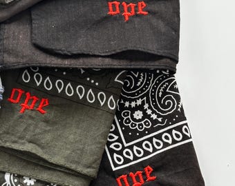 OOAK Dyed and Embroidered Bandanas | Ready to Ship!