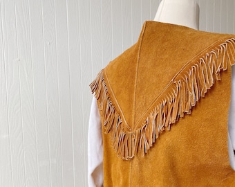 Vintage Suede Fringe Vest