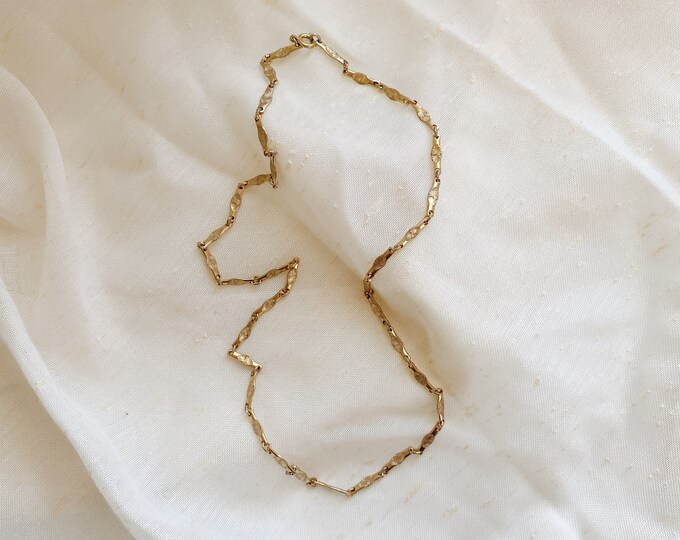 Dainty Textured Brass Chain