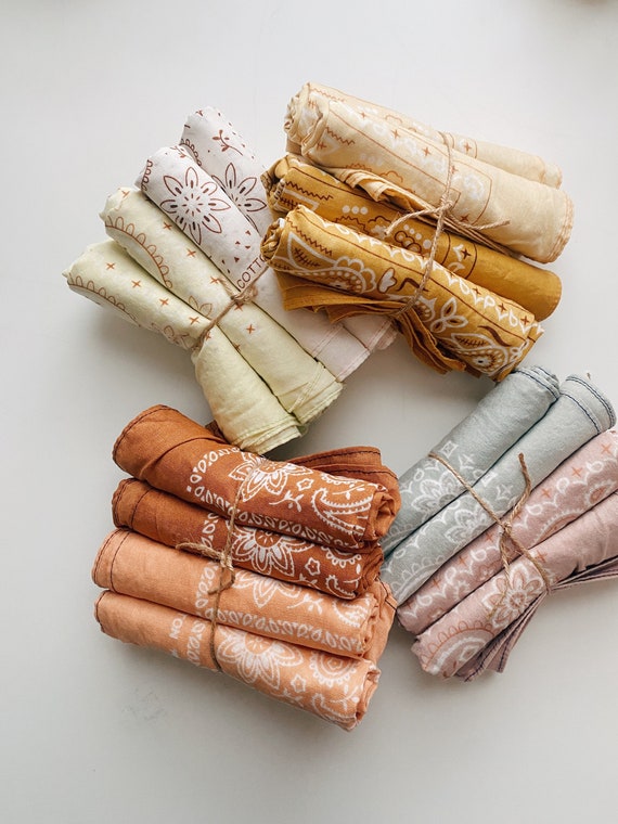 Lightweight Soft Hand Dyed Cotton Bandana | Sold Individually