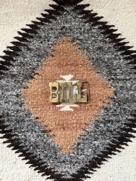 Vintage Brass "Bill" Belt Buckle