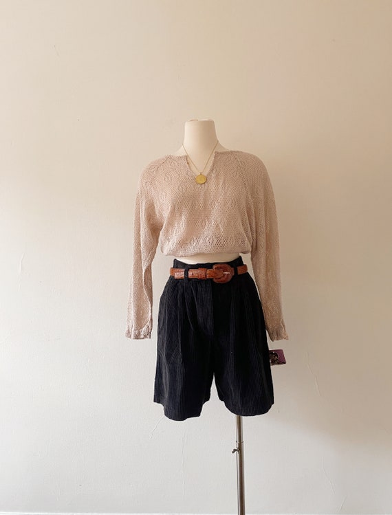 Deadstock Open Weave Cropped Top | Size XS SM